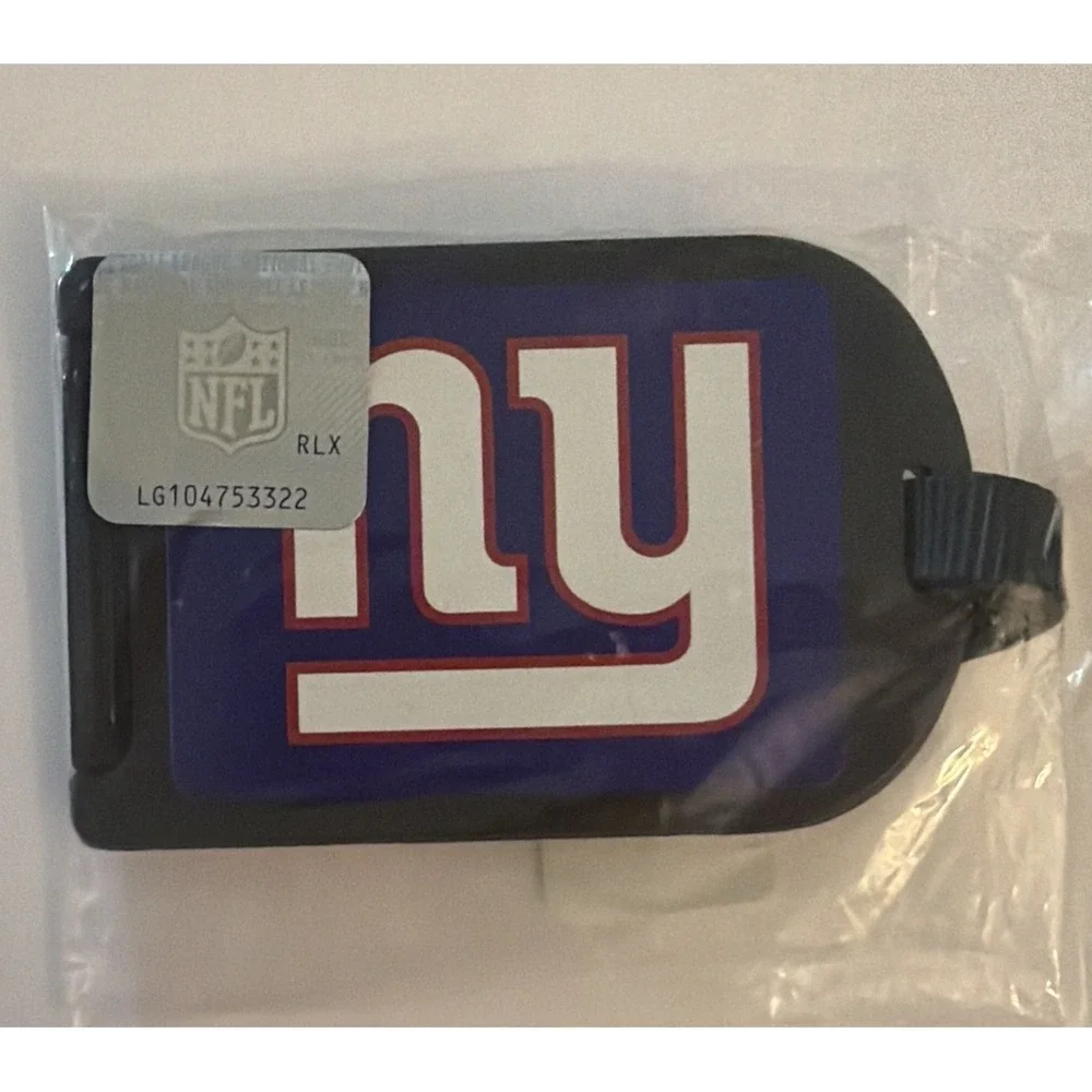 NFL Officially Licensed New York Giants Luggage Bag Tag Team Logo Football New